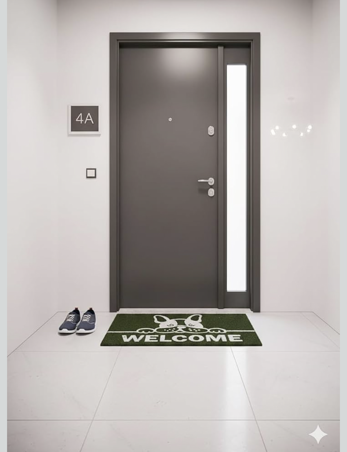 Welcome Door Mat, Non-Slip Dirt Trapping Outdoor & Indoor Entry Rug, Heavy Duty Easy Clean Doormat for Home, Porch, Kitchen, Balcony, All Seasons