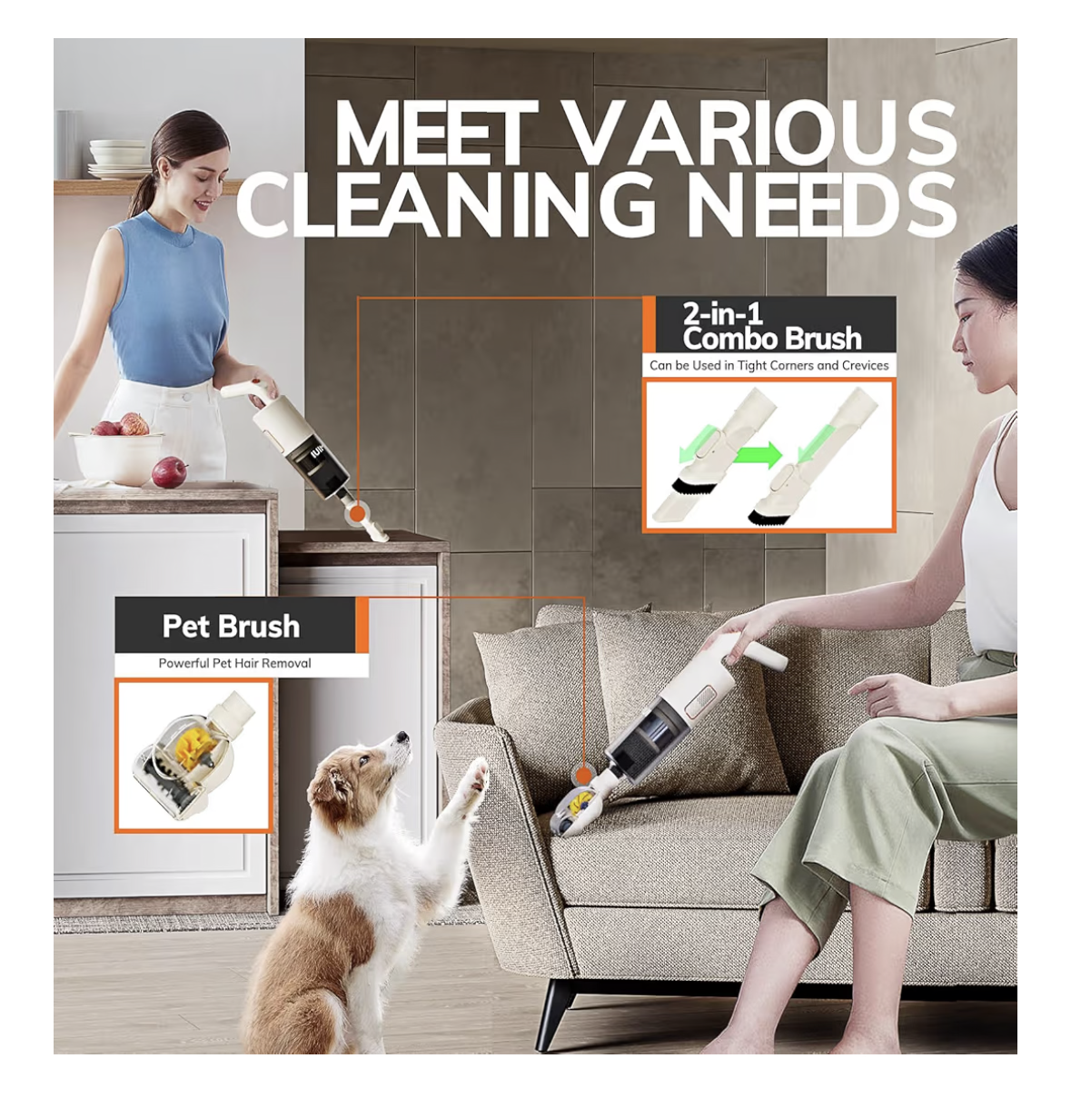 MIUI Wet Dry Vacuum Cleaner, All-in-One StickVac with Mop, Solution for Multi-Surface, Perfect for Hardwood, Tile, Marble, Area Rug & More, Corded, Safe for Homes with Children and Pets
