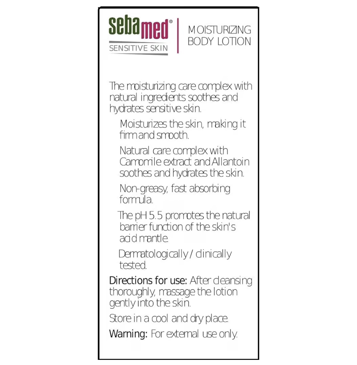 Sebamed Adult body lotion 400ml