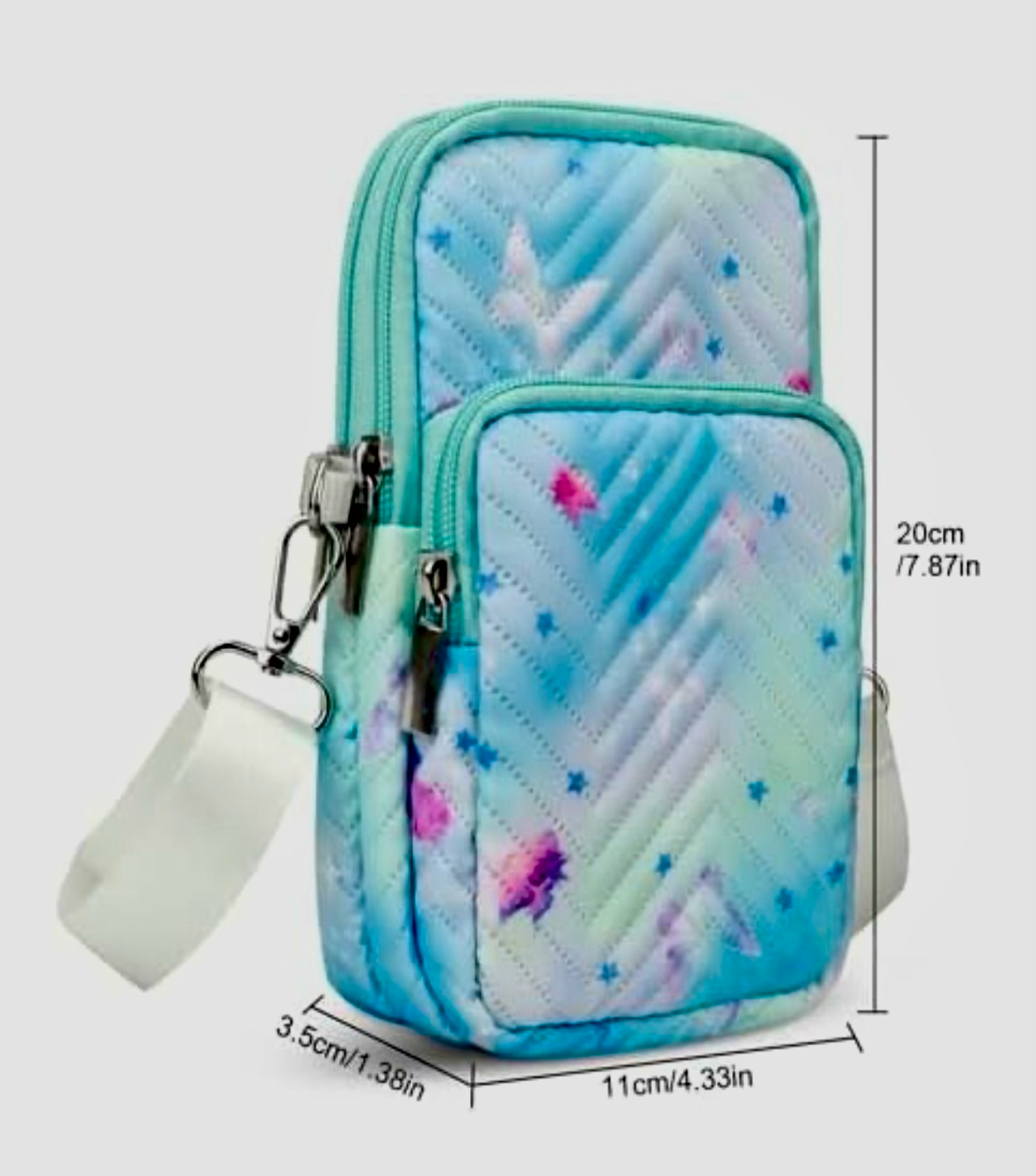 Women Girls Ladies Crossbody Phone Bags Wallet Cellphone Purse Small Shoulder Bag Travel Passport Neck Pouch Bag(M Size) (M, Blue)
