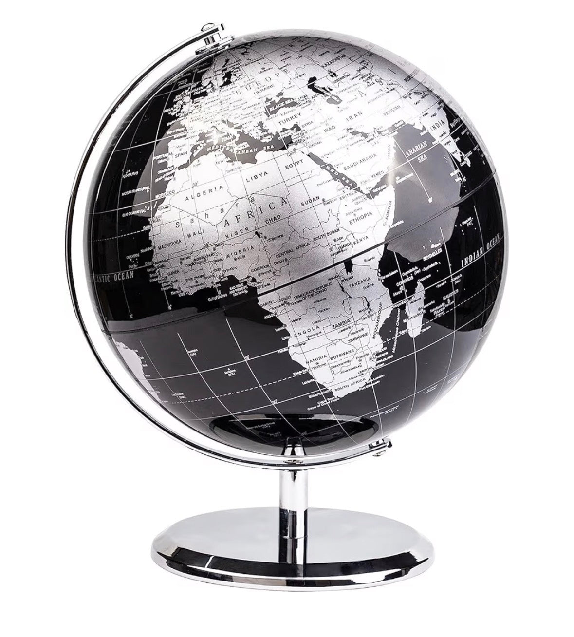 Beauenty Metallic World Globe Black