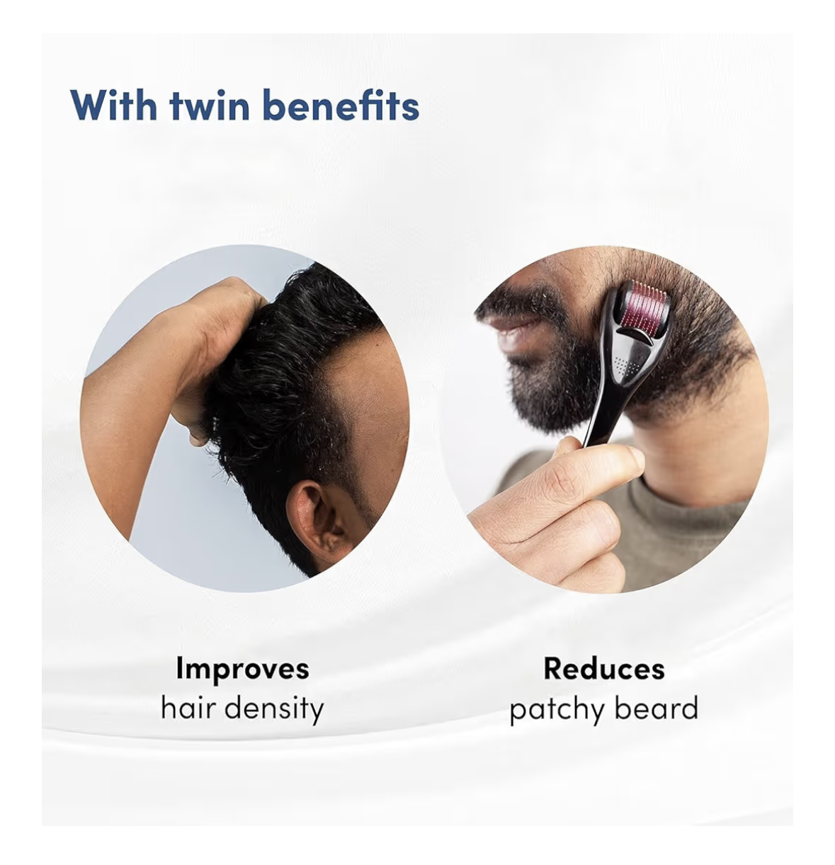 Derma Roller 0.5mm with 540 Titanium Needles : Skin Rejuvenation, Hair Growth, and Cellulite Reduction - Pain-Free Treatment for Thicker, Elastic Skin and Fuller Hair (Pack of 1)