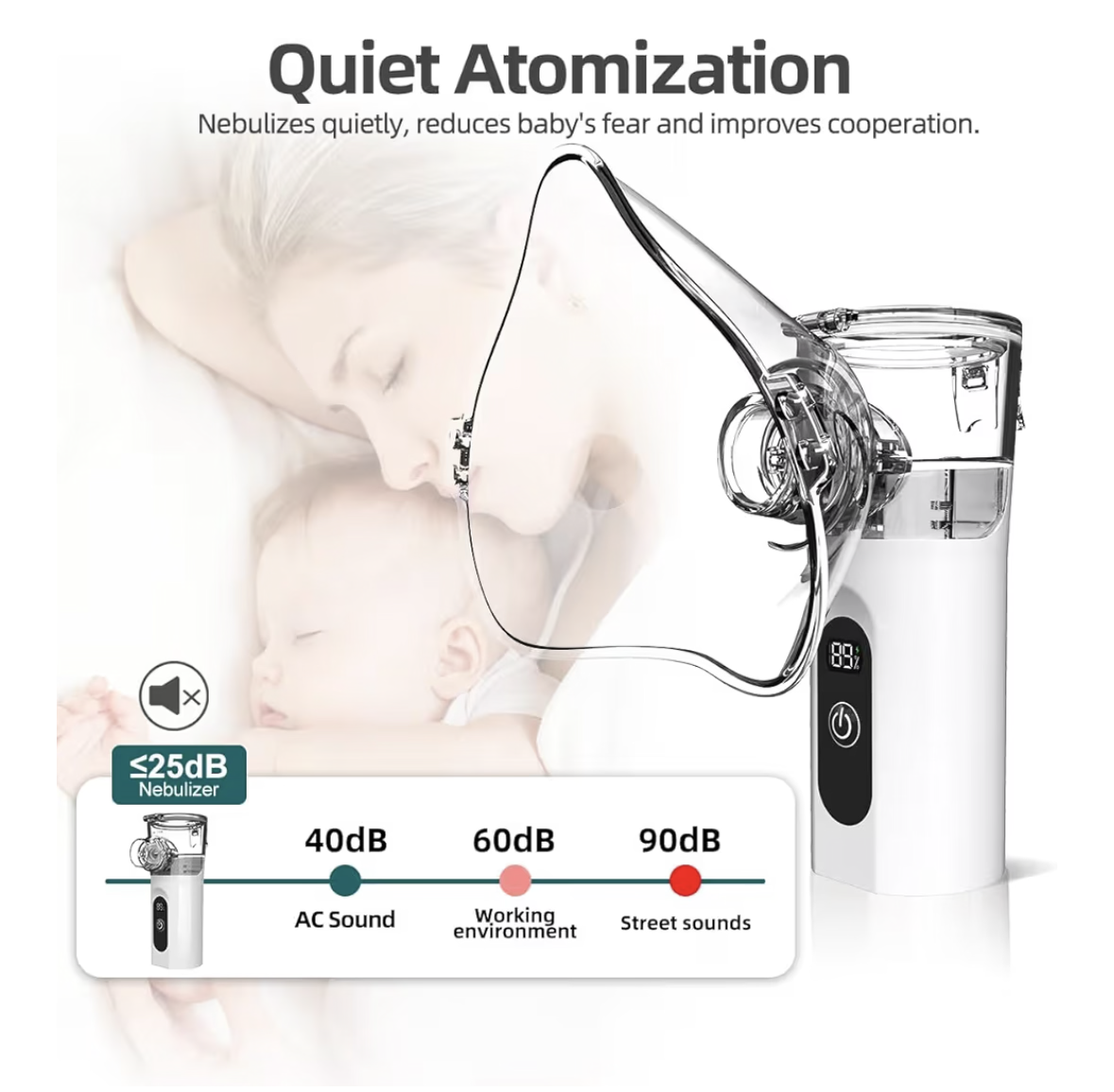 Portable Mini Vaporizers, Handheld Travel Steam Compressor Machine Humidifier Cool Mist Inhaler for Adults & Kids, 800 mAh large capacity
