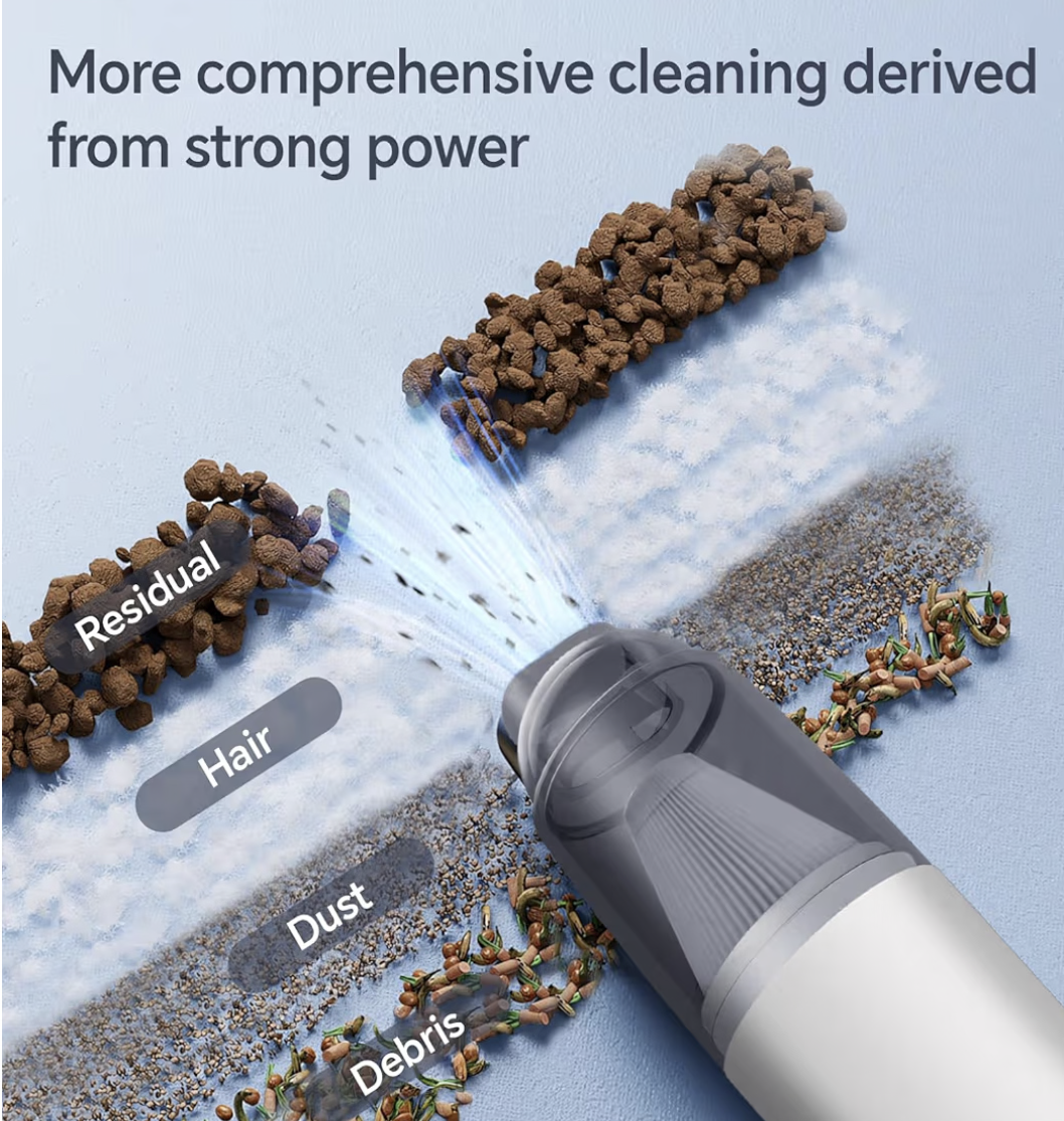 Baytion Handheld Vacuum Cordless Cleaner,Powerful Portable and Dust Buster Hand Vacuum,Rechargeable Car Vacuum Cleaner with Large-capacity Battery for Car,Home and Office(White)