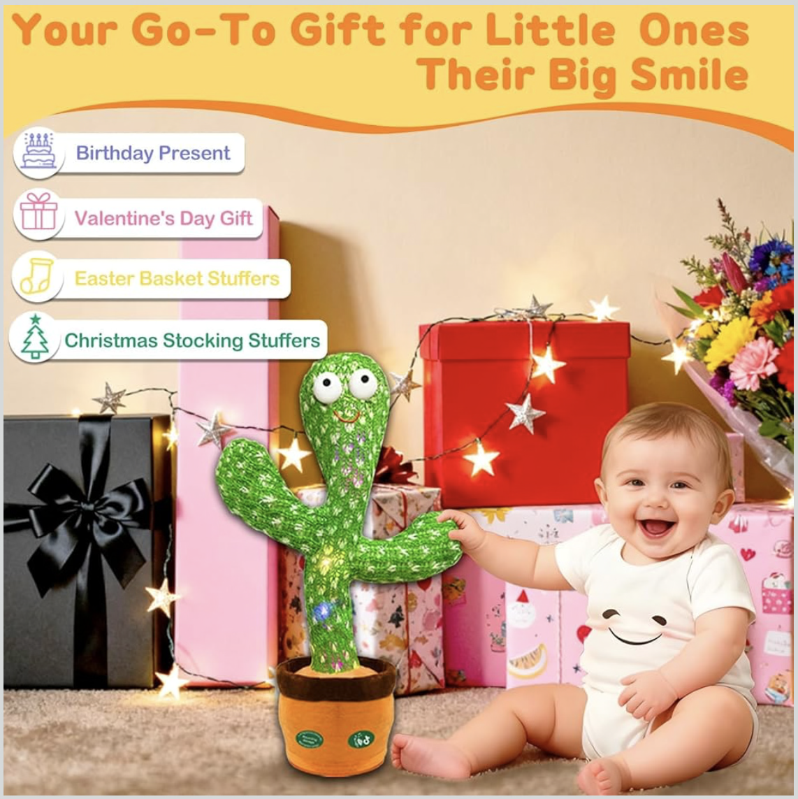 Dancing Mimicking Talking Cactus Toy