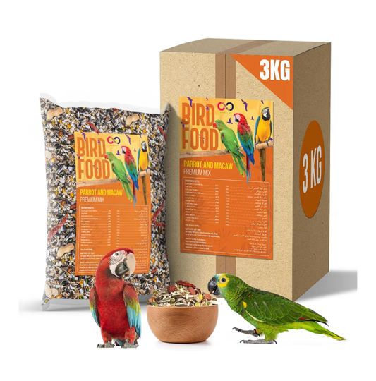 Brandsfinity 3kgs Premium Bird Feed for Parrots – Sunflower Seeds, Peanuts, Dried Fruits & Pellets – Nutritious Bird Food for Parrots, Ideal for a Healthy Diet