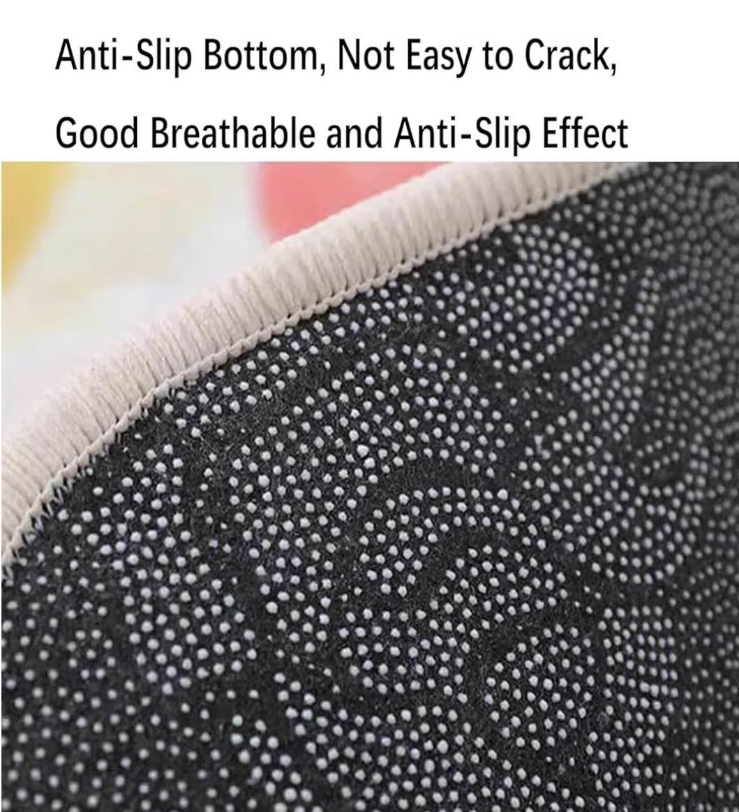YelaJoy Flower Pattern Non-Slip Washable Rugs