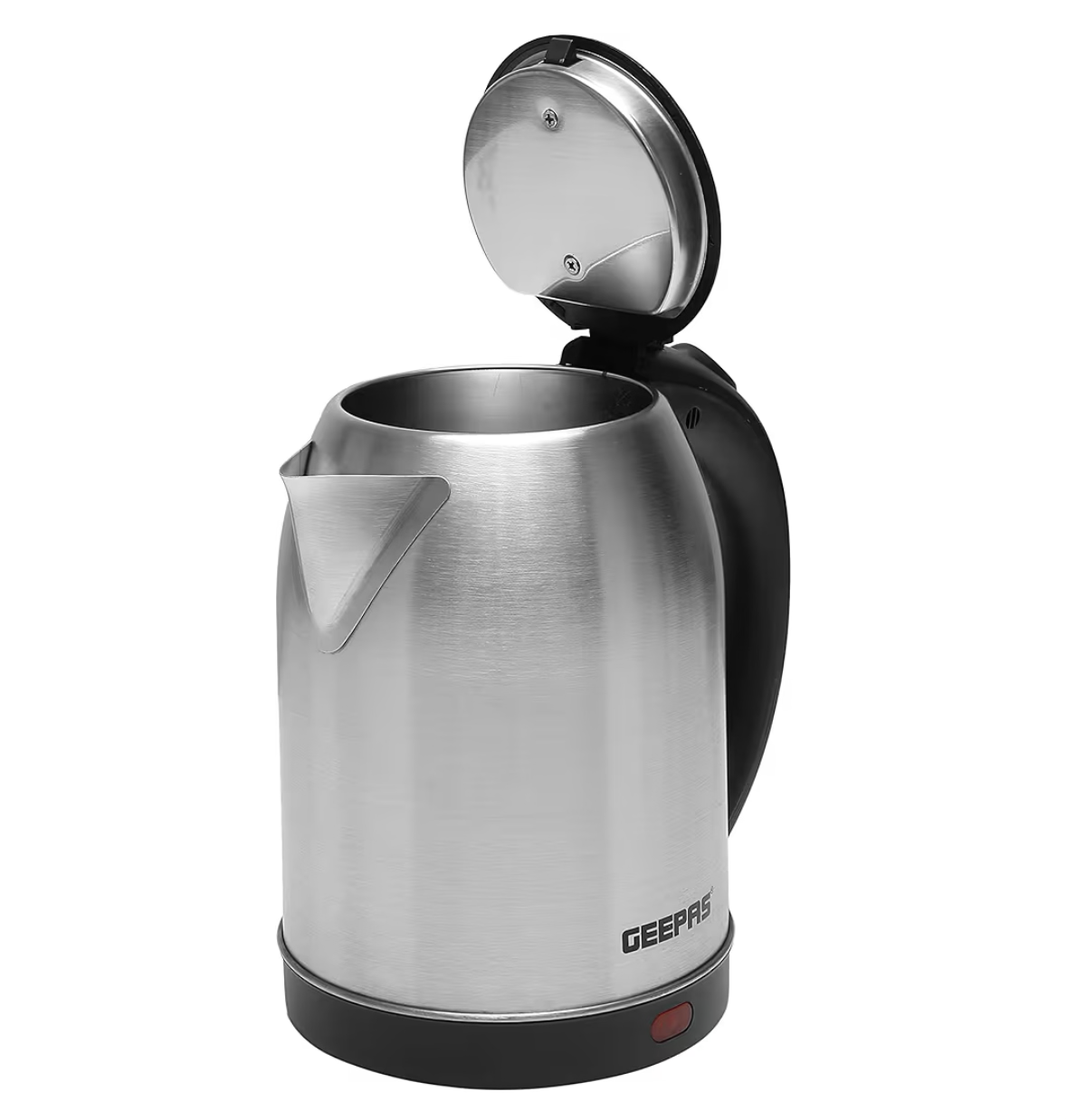 Geepas Stainless Steel Electric Kettle With Auto Shutt off and Boil Dry Protection 1.8 L 1800 W GK5466 Silver/Black