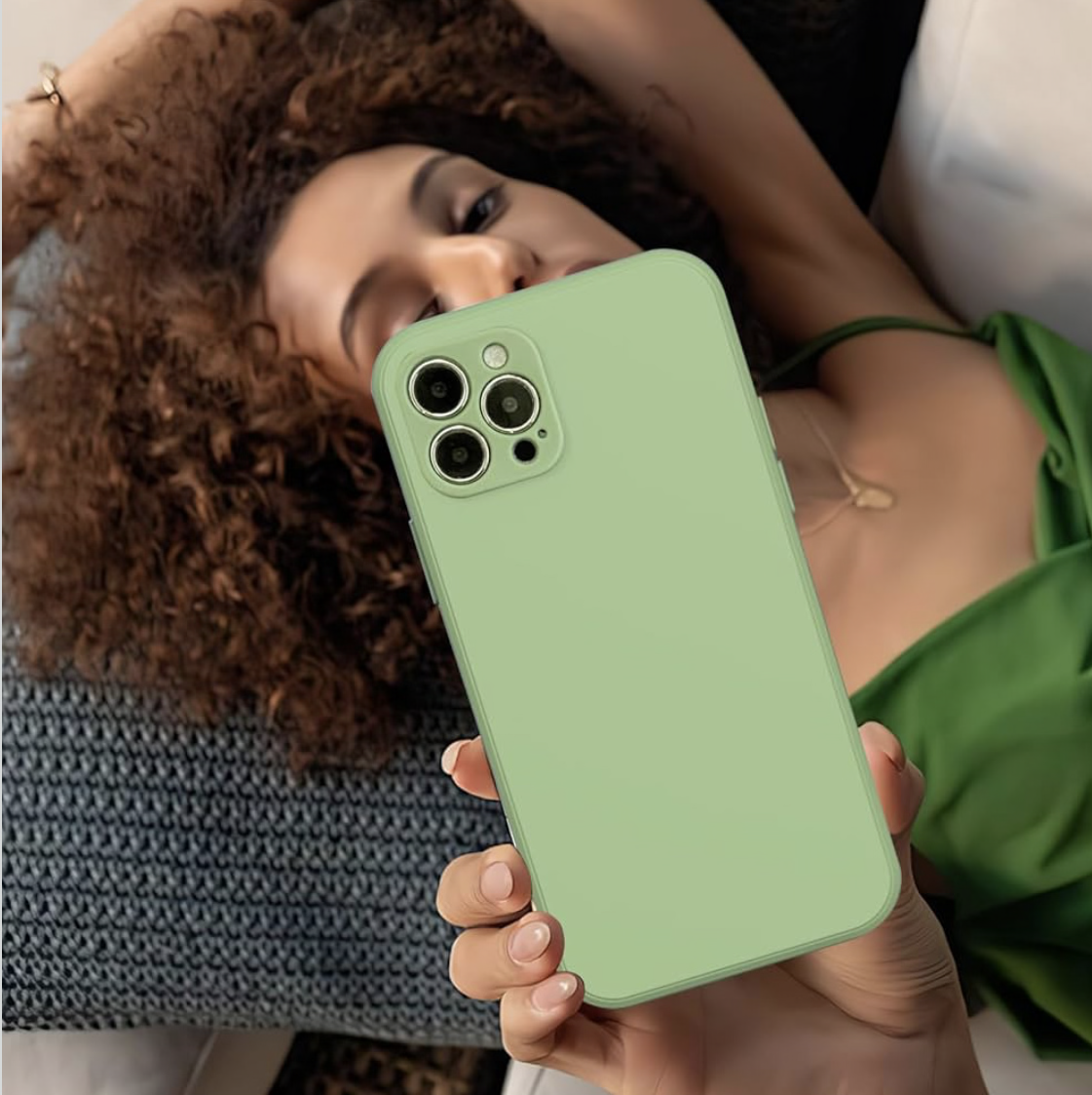 Slim Lightweight Soft Phone Case Protective TPU Case with Shockproof and Scratch-Resistant Features for Smartphones(Mint Green)