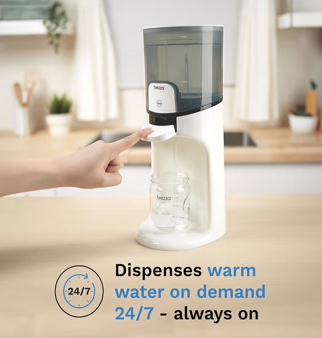 Baby Brezza Instant Warmer – Instantly Dispense Warm Water at Perfect Baby Bottle Temperature - Traditional Baby Bottle Warmer Replacement - Fast Baby Formula Bottles 24/7 – 3 Temperatures