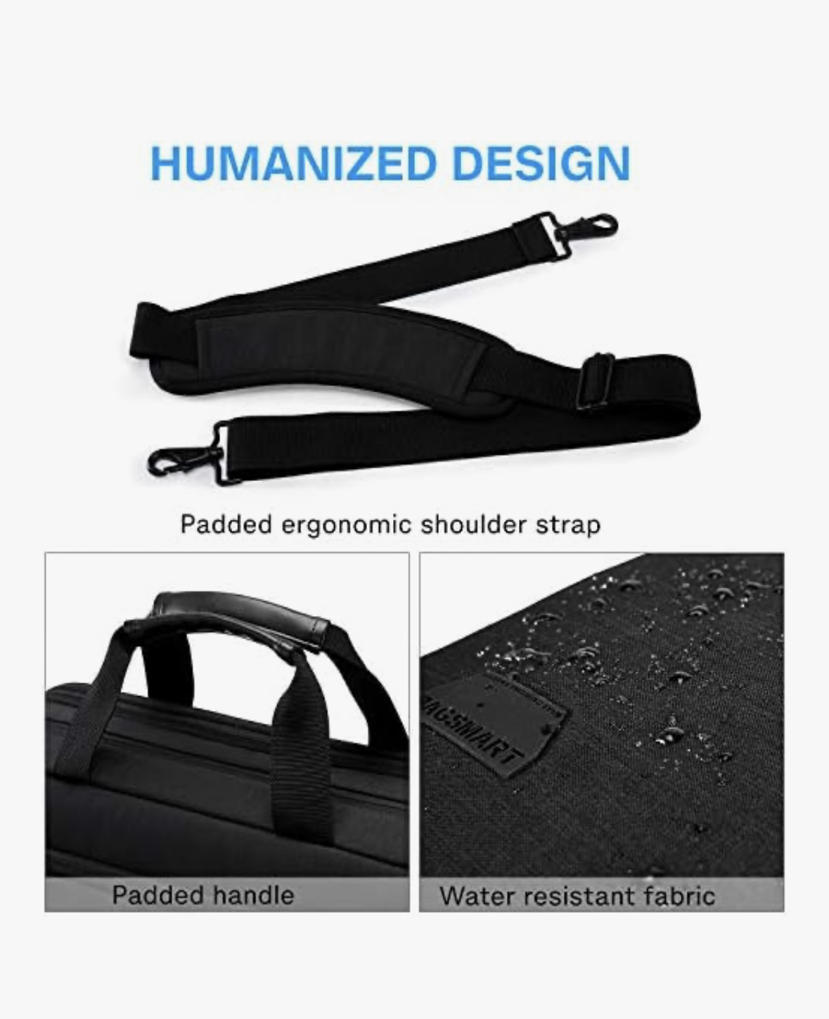 17.3 Inch Laptop Bag (Unisex Adults), Expandable Briefcase for Men Women Anti-Theft Computer Bag