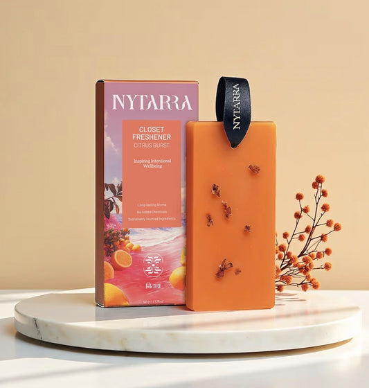 Nytarra Wax Tablet Wardrobe Long Lasting Pack of 1 Air Freshener Bar Citrus Burst Tea Aromatherapy Fragrance Handmade, Scented Sachet for Closets, Drawers, Cupboard