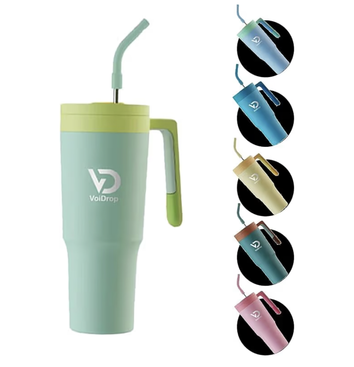 Quencher H2.0 FlowState Stainless Steel Vacuum, 1200ml Straw Lid, Stainless Steel Insulated Travel Mug- Modern Insulated Tumblers Cupholder Friendly Keeps Cold for 24 Hours