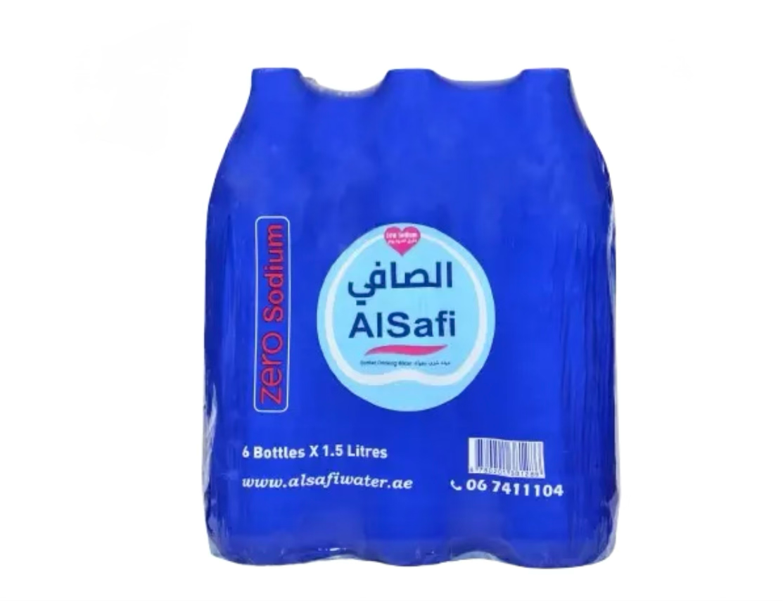 Al Safi Bottled Drinking Water (Zero Sodium) 12 Pcs x 1.5 Litre