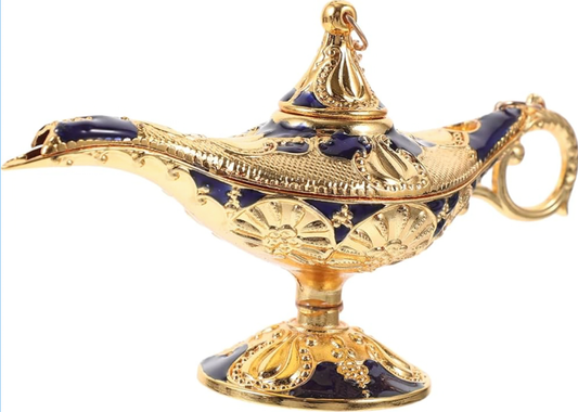Vintage Wishing Lamp Ornament Charming Desktop Lamp Decor for Banquet and Home Adornment Retro Wishing Light Decor for Creative Touch