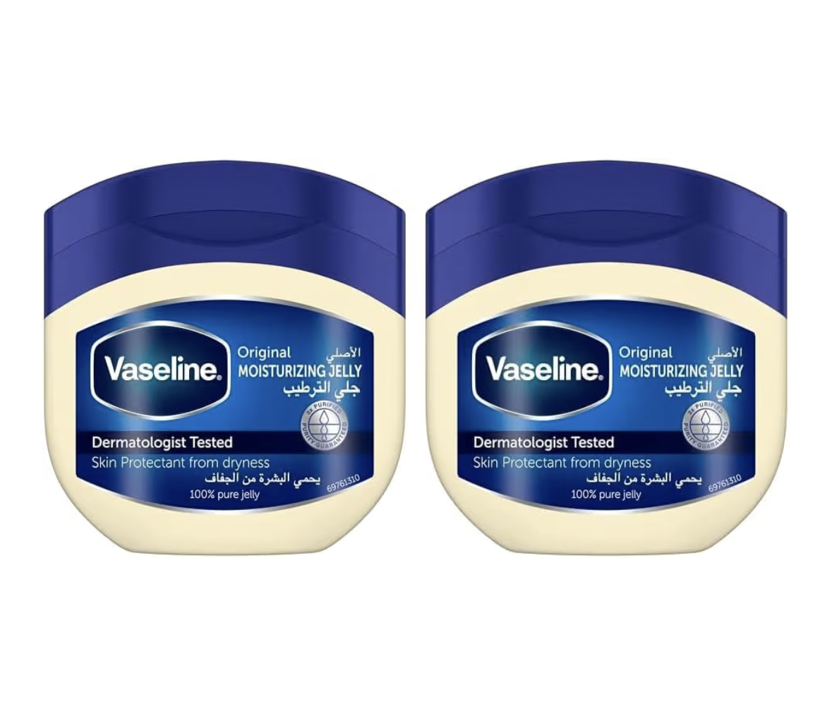 VASELINE Moisturizing Petroleum Jelly, for dry skin, Original, to heal skin damage, 450ml (Pack of 2)