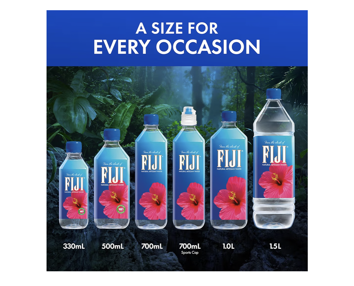 FIJI Water Sport Cap, 700 Ml, Pack Of 12
