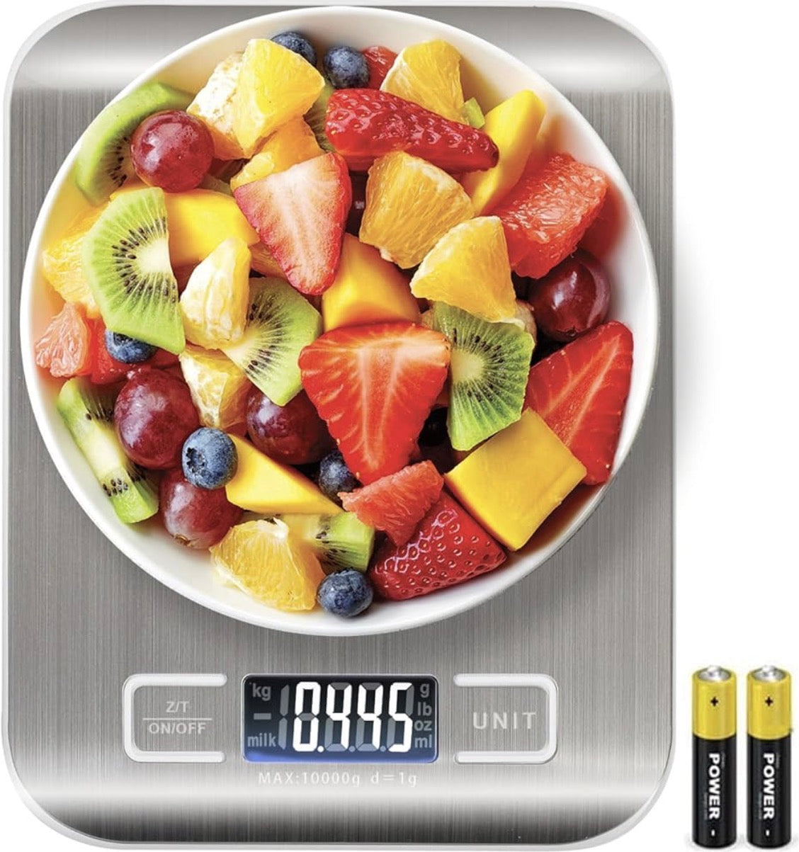 SKY-TOUCH Digital Kitchen Scale, Multifunction Food Scale With LCD Display Stainless Steel Platform, High Accuracy, Ultra Slim,Tare Function