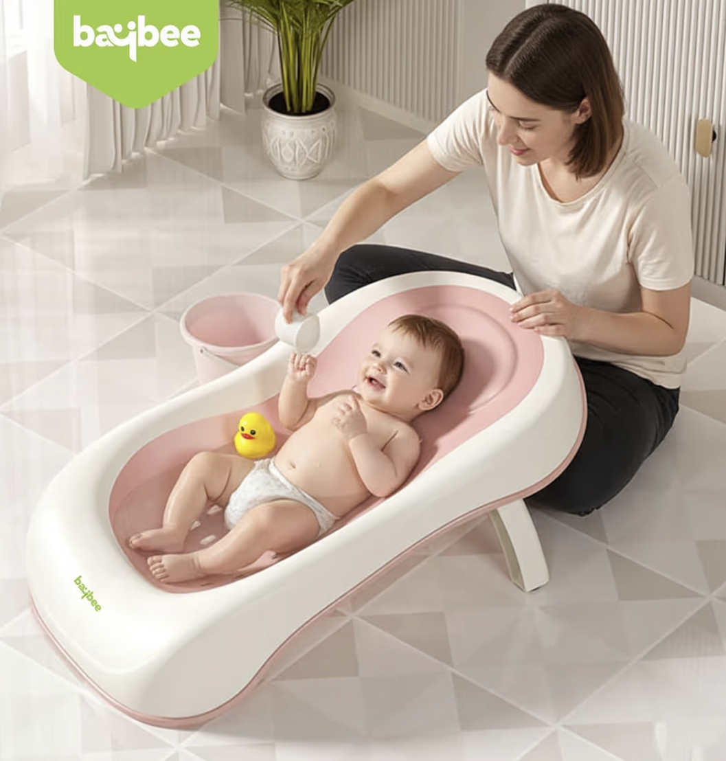 Baybee Foldable Baby Bath Tub with Soft Rubber Mesh