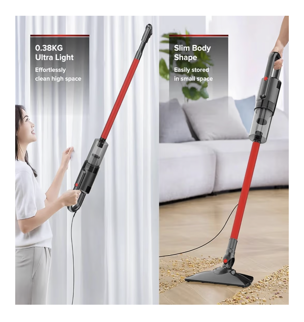 Airbot DX200 Ultra Thin Slim Wet & Dry Mop Vacuum with Water Tank Mopping Cloth Handheld Stick Vacuum Cleaner EU