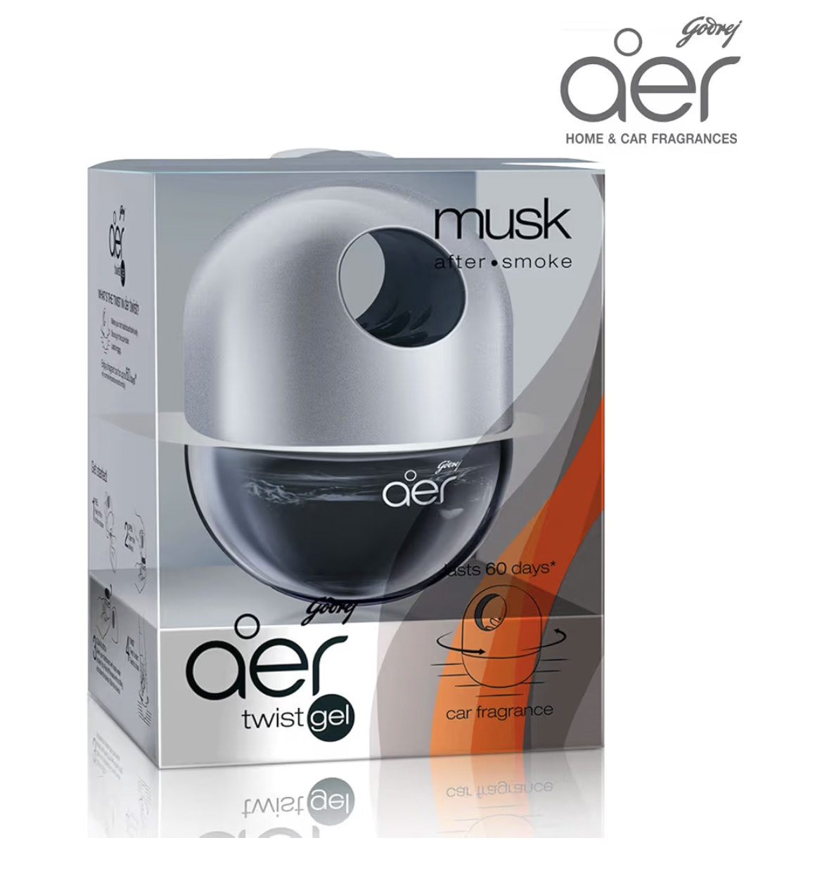 Godrej aer Twist Car Air Freshener Musk After Smoke 45 G, Black