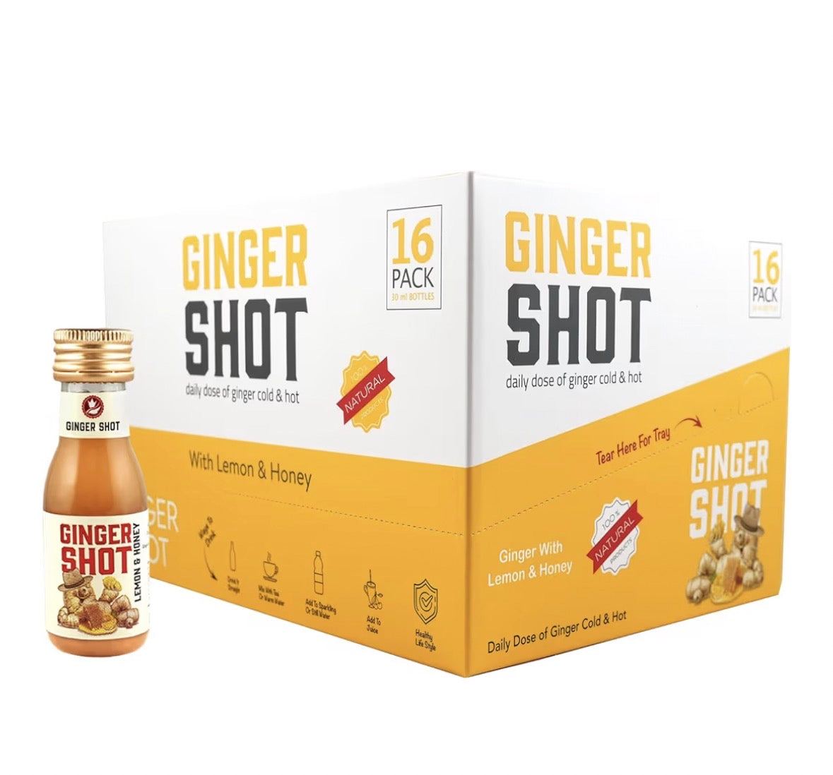 Ginger Shot | Premium Ginger Beverage | Natural Ginger Honey Lemon Juice 30ml (16)