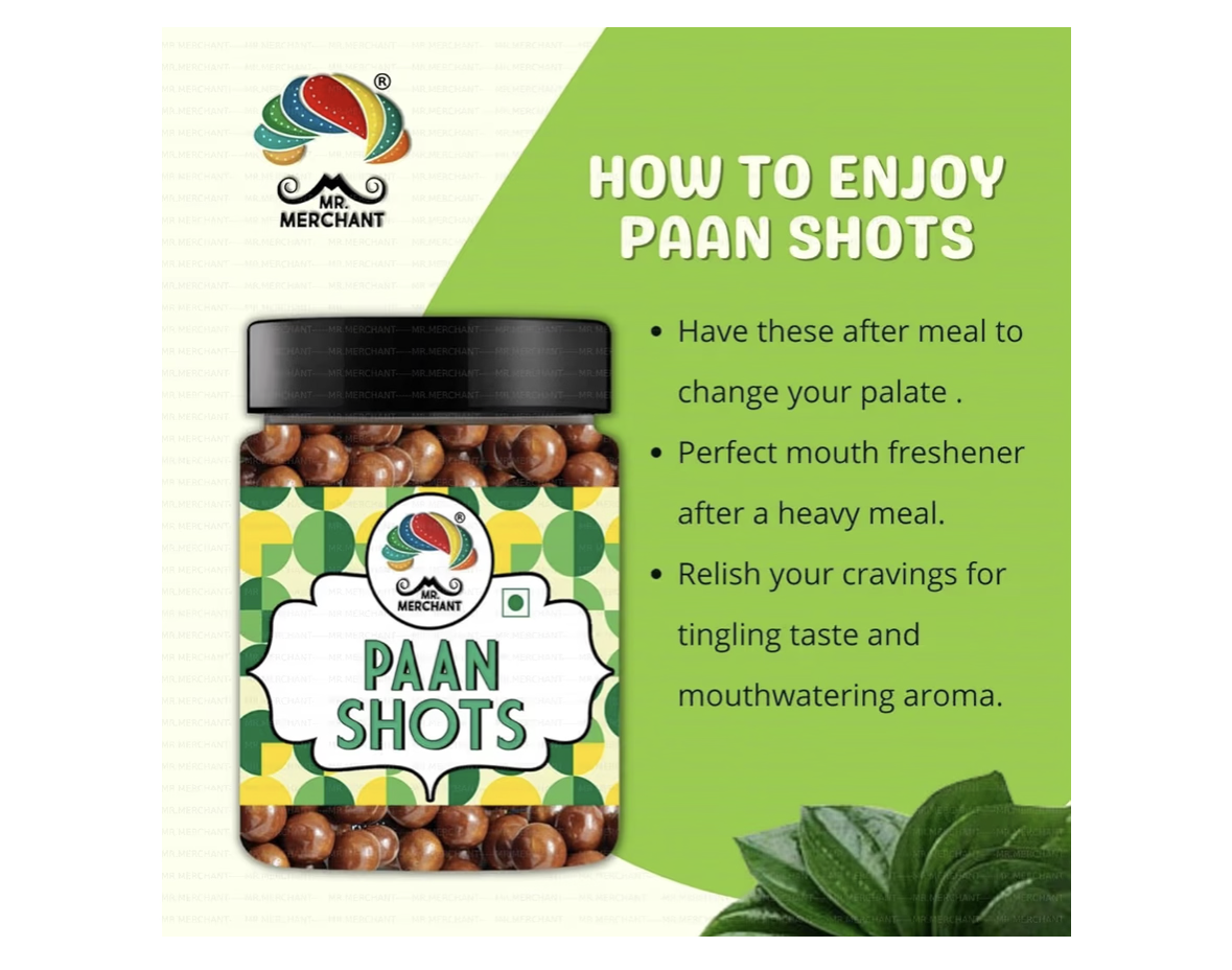 Mr. Merchant Paan Shots (Instant Paan, Mukhwas) Pan Flavour Candy 250g (250g)