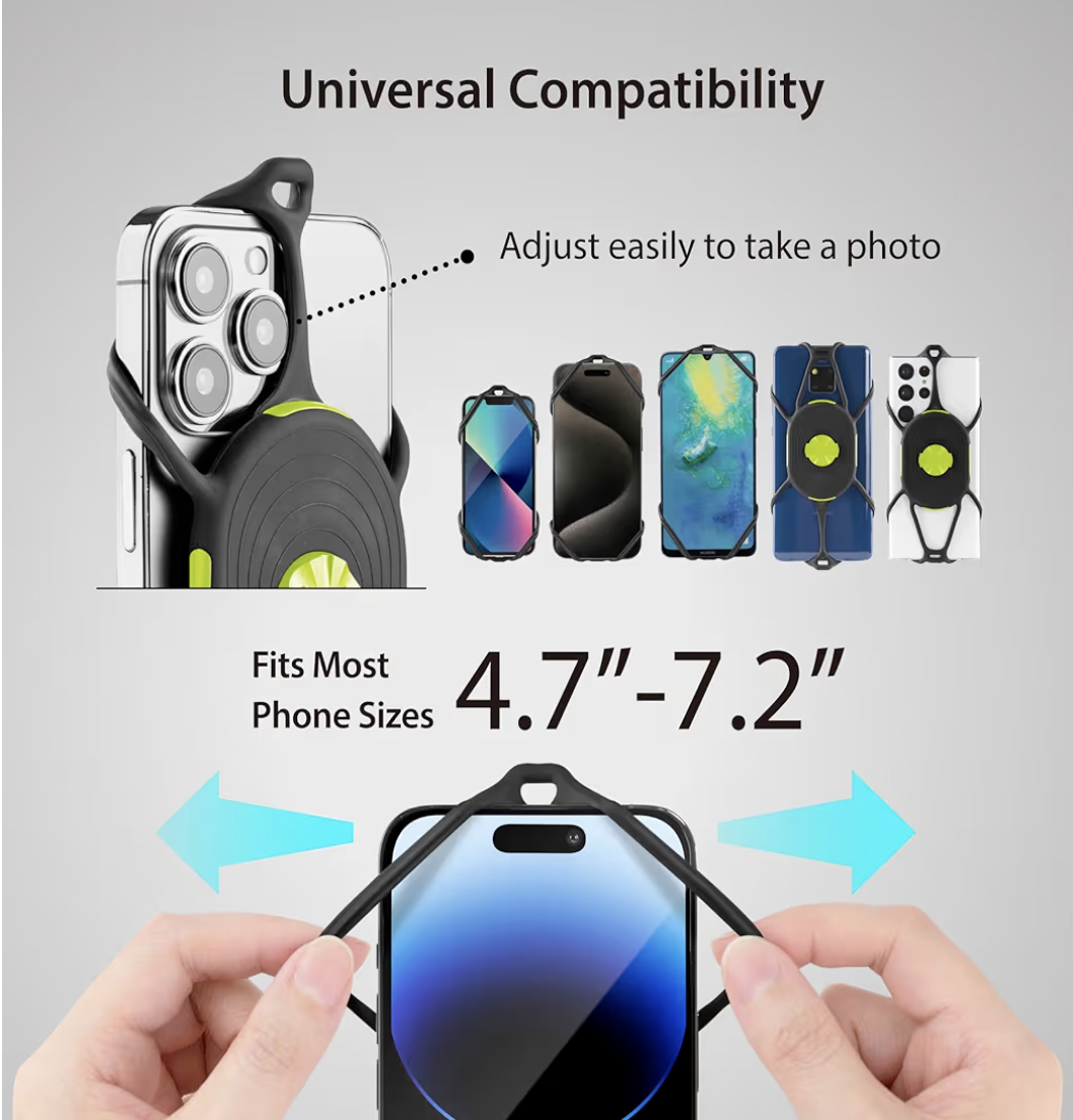 BONE Running Phone Armband Holder, Phone Holder for Jogging, Adjustable Band, Quick Release Sports Armband for iPhone 16 15 14 13 12 Samsung Galaxy, Fits 4.7"-7.2" Phone-Run Tie Connect Kit 2 Magnetic