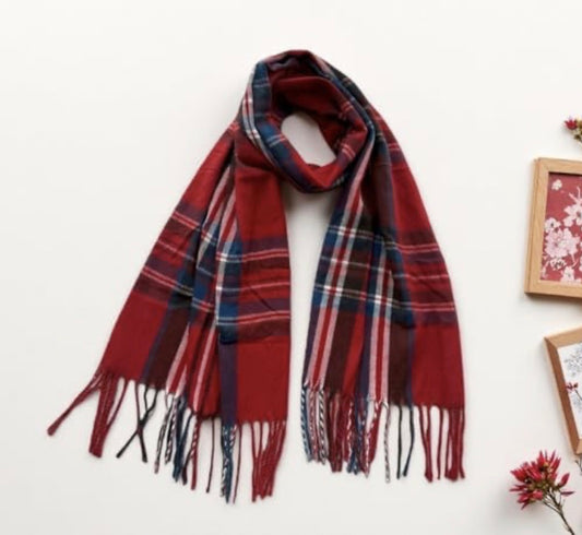 Long Scarf Winter Warm Shawls Wraps Family Spring Fall for Women or Men Plaid Stripe Scarves
