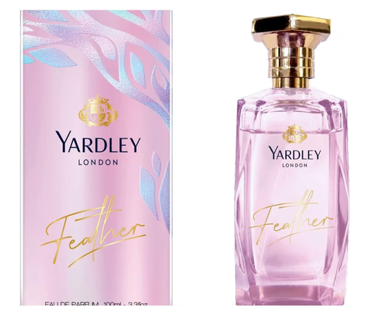 Yardley Feather Eau De Parfum For Sophisticated Women - 100ml | Lilac, White Lily, Rose & Violet Long Lasting