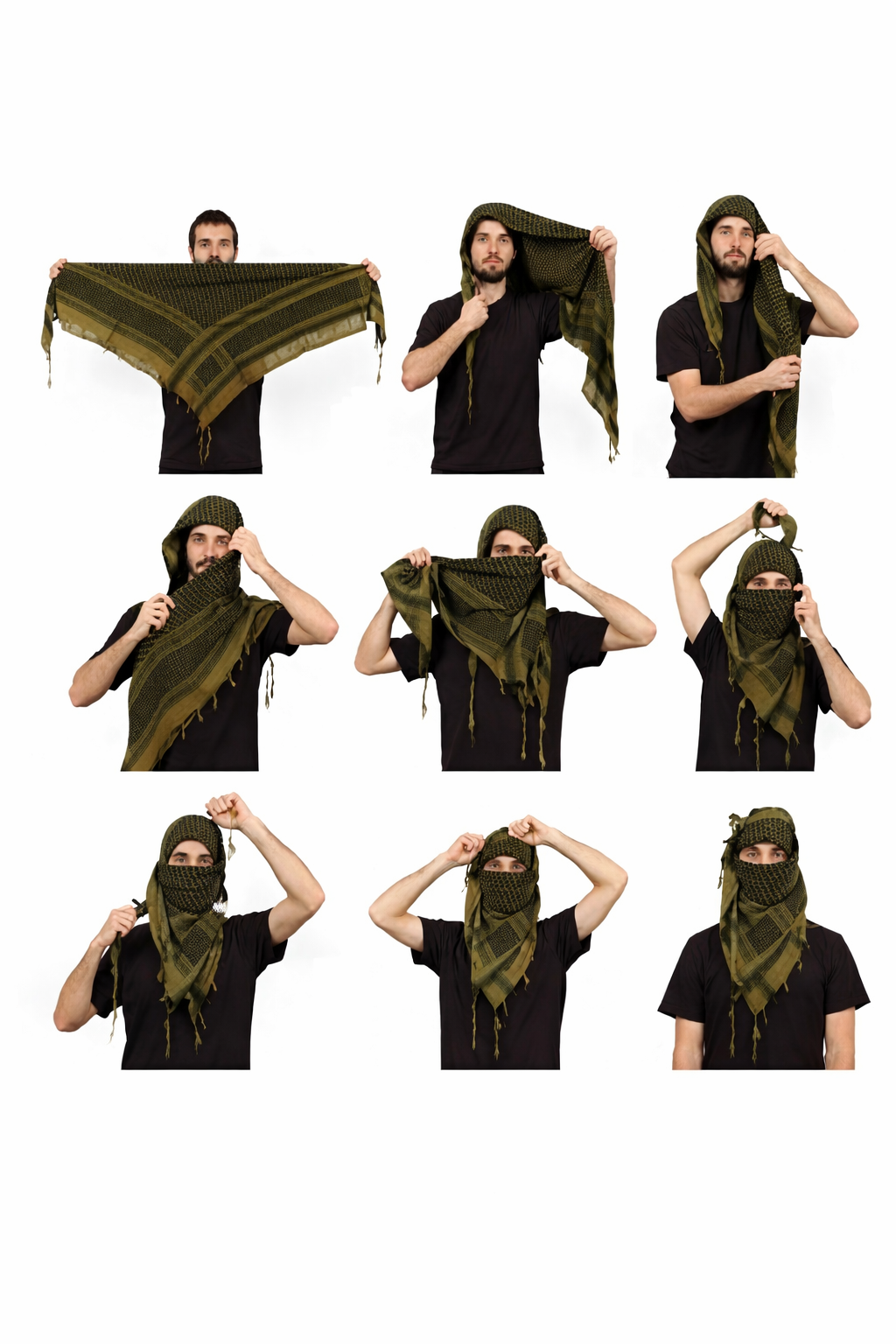 KASTWAVE Versatile 100% Cotton Desert Scarf for Men & Women, Dustproof Face Mask & Sunscreen Bandana (43x43 inches) - Perfect for Outdoor Sports