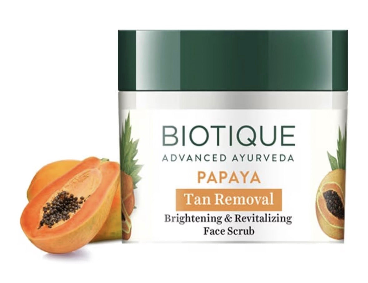 Biotique Bio Papaya Revitalizing Tan Removal Scrub, 75 G, Multi, Gm