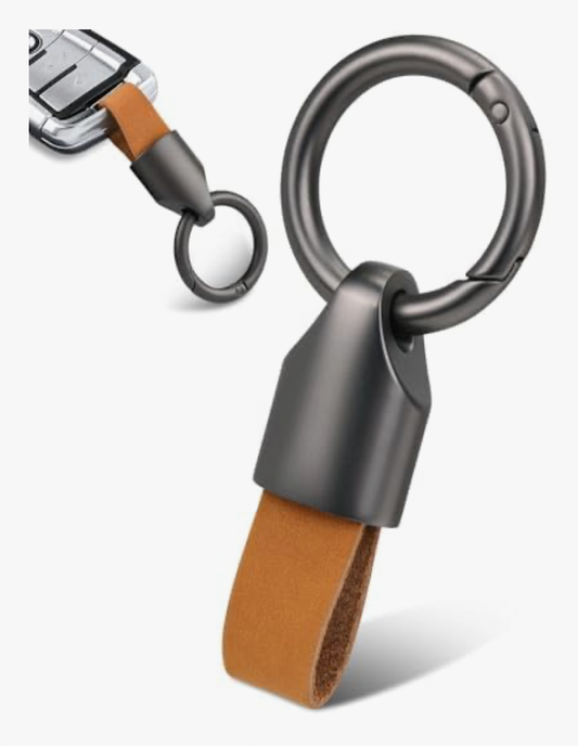 Car Key Chain Ring and Clip — Small Car Key Accessories with Hanging Rings and Zinc Alloy Clip