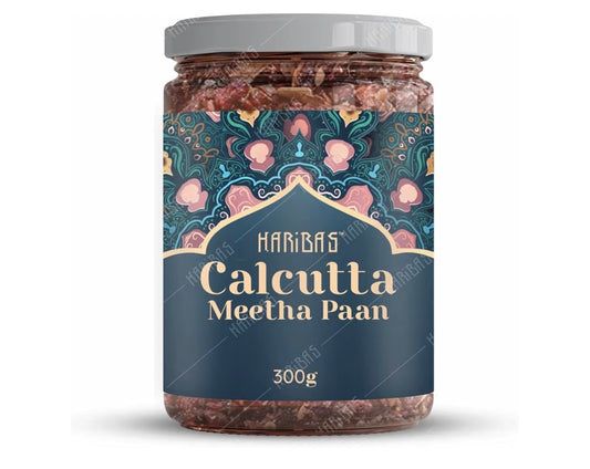 HARIBAS Premium Calcutta Meetha Paan 300gm, Without Supari | Dry Paan Digestive, After-Meal Snack | Sweet Paan Hygienically Packed Traditional Mukhwas, Mouth Freshener