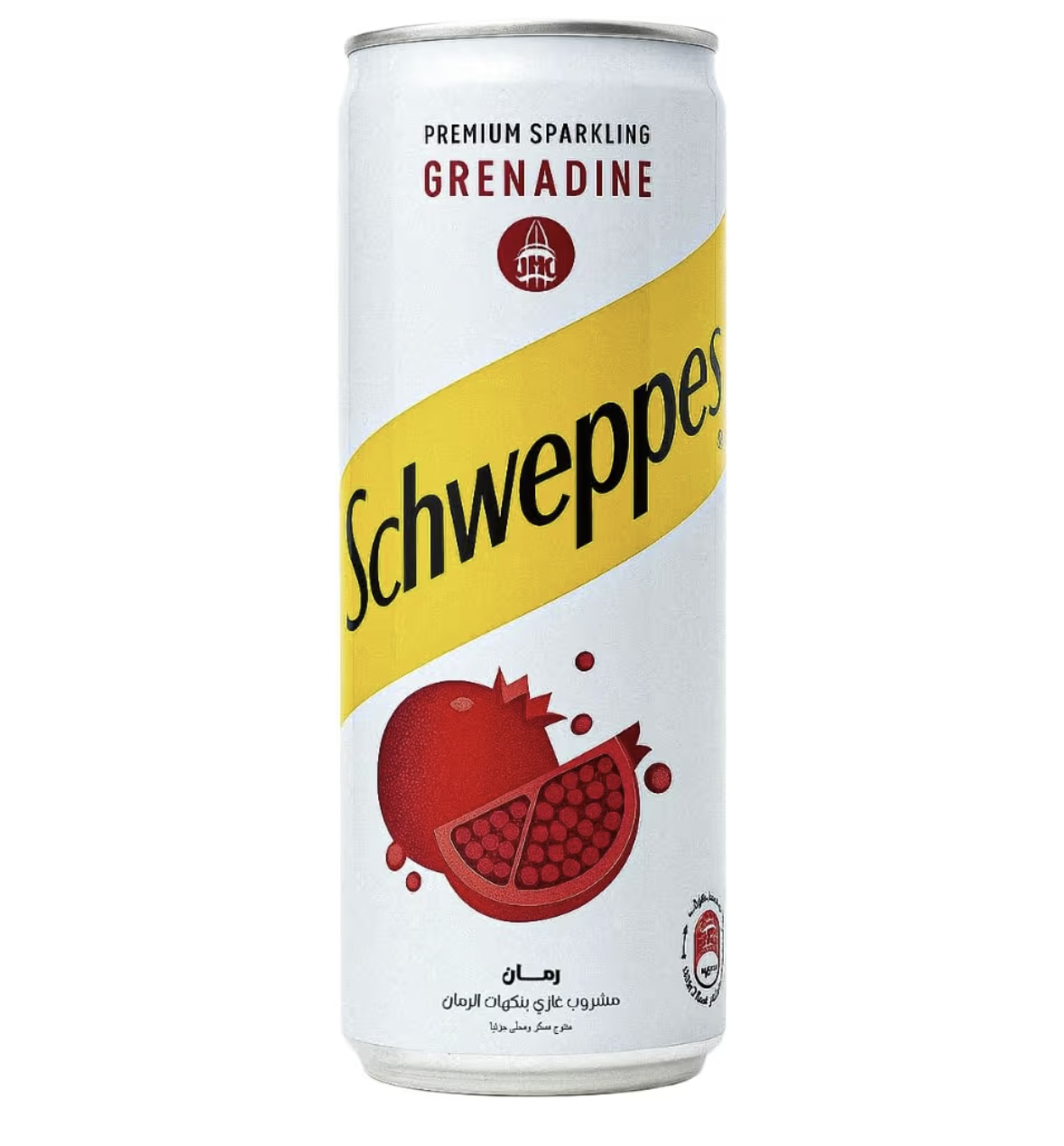 Schweppes Premium Sparkling Grenadine, Combo 6 cans, 240ml, Pomegranate Flavoured Carbonated Drink