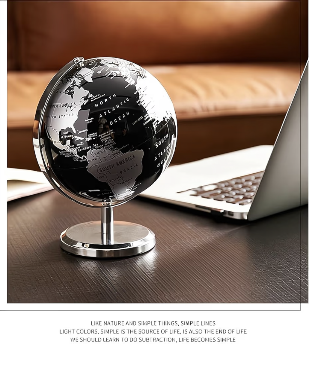 Beauenty Metallic World Globe Black