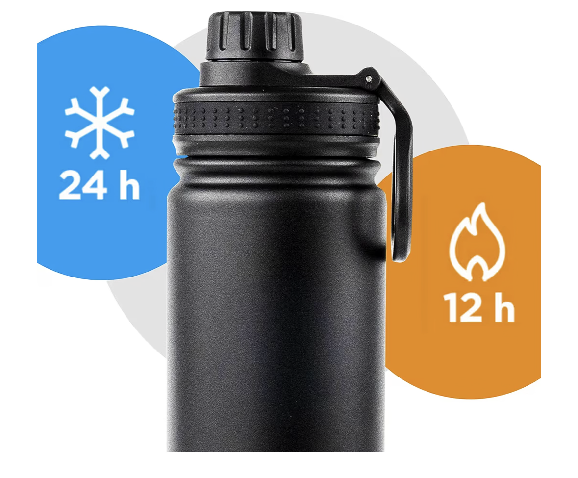 SOLARA Insulated Bottle 650ml, Hot Water Bottle, Thermosteel Water Bottle for Travel, Home, Office, School, Gym, Adults, Water Bottle Hot and Cold, Sipper Bottle, Blue Wave