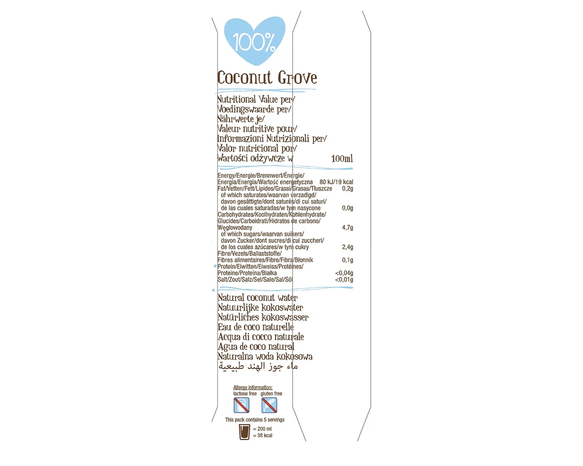 100%. Coconut Water 1L | All Natural | No Added Sugar