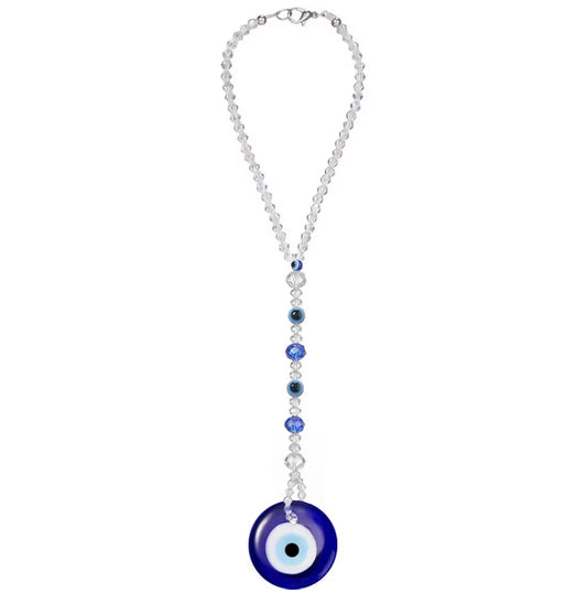 Frienda Evil Eye Car Hanging Ornament Evil Blue Eye Charms for Rear View Mirror Evil Eye Beaded Decor Evil Eye Car Accessories Evil Eye Window Pendent for Window Car Door Frame Balcony (Classic Style)