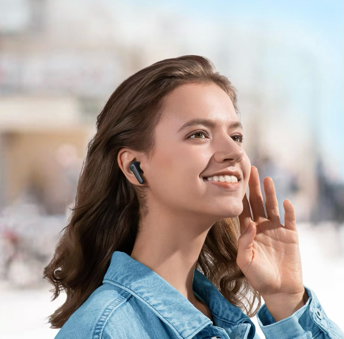 Soundcore by Anker R50i True Wireless Earbuds, 10mm Drivers with Big Bass, Bluetooth 5.3, 30H Long Playtime, Water-Resistant, 2 Mics for AI Clear Calls, 22 Preset EQs, Customization via App (Black)