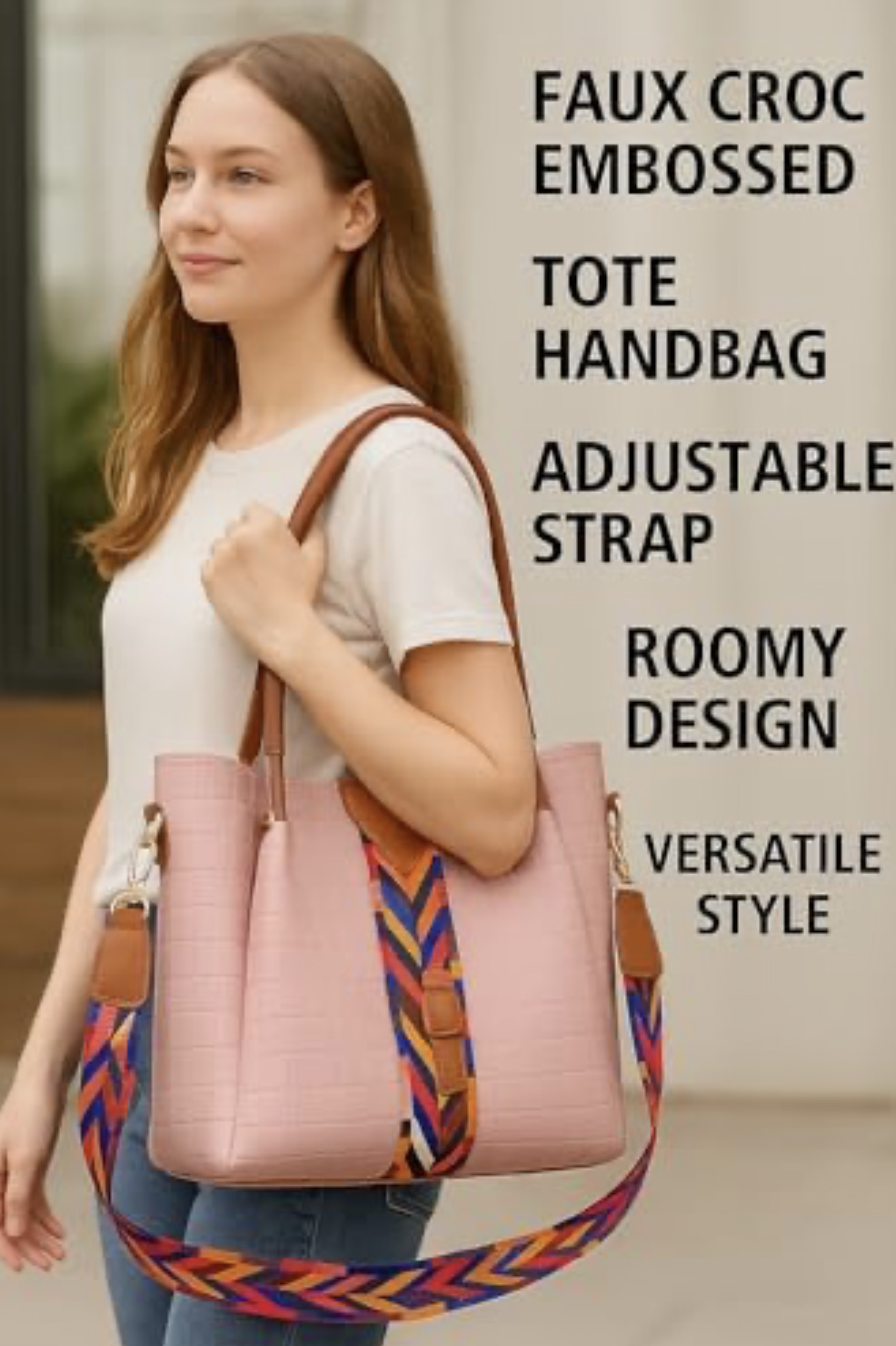4-Piece PU Leather Handbag Set for Women – Tote, Crossbody, Clutch & Wallet | Stylish, Durable, Lightweight | Ideal for Work, Travel & Daily Use | Fashionable Ladies Shoulder Bags