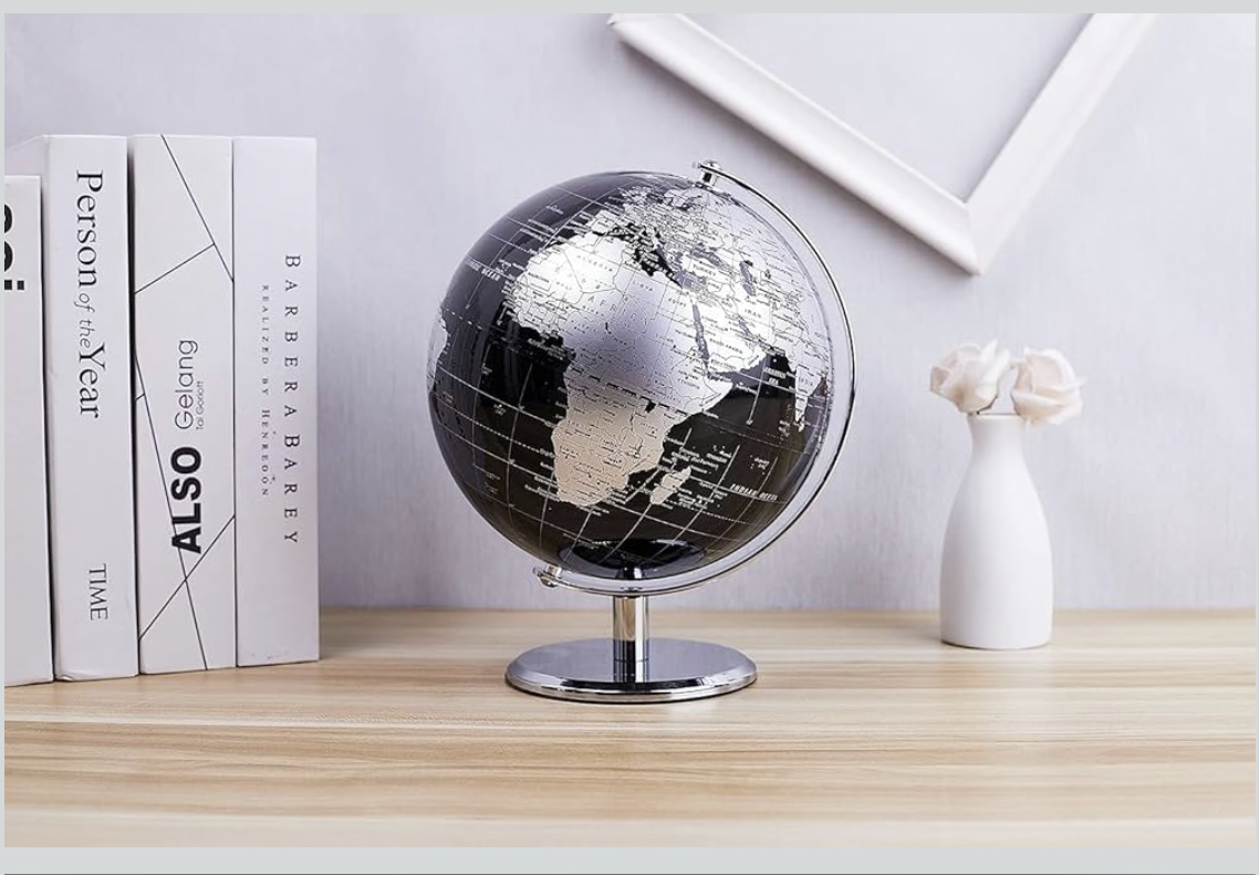 Beauenty Metallic World Globe Black