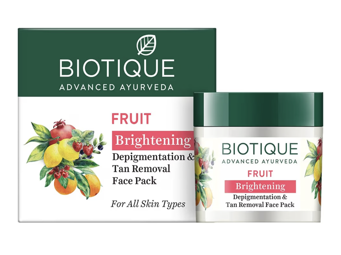 Biotique Bio Fruit Whitening And Depigmentation & Tan Removal Face Pack, 75g