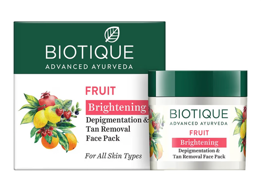 Biotique Bio Fruit Whitening And Depigmentation & Tan Removal Face Pack, 75g