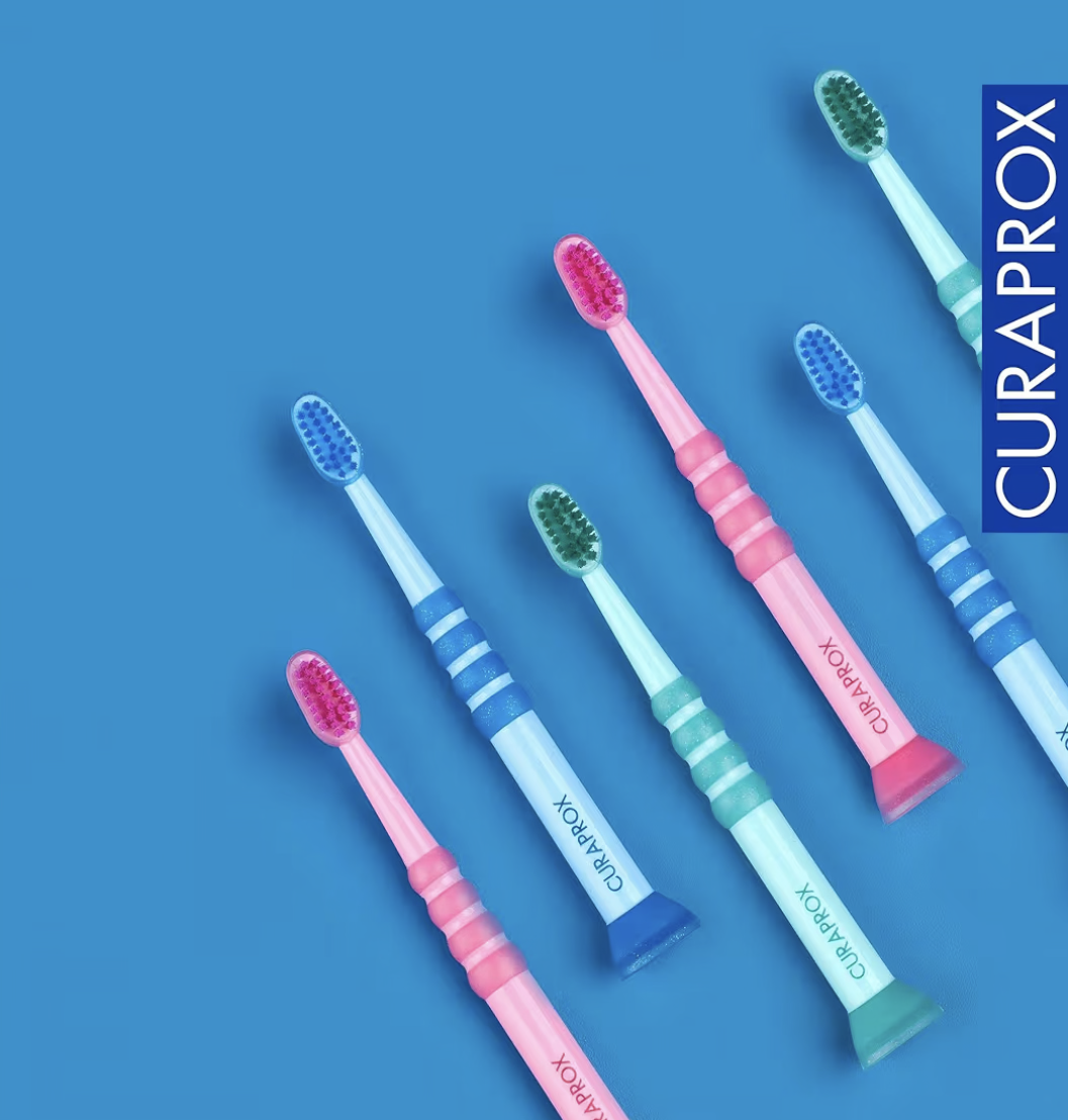 Curaprox Baby Toothbrush, Surprise Color I Extra-Soft Brush for Babies & Kids (0-4 Years) with 4,260 CUREN® Filaments I Gentle & Effective Cleaning for Sensitive Gums
