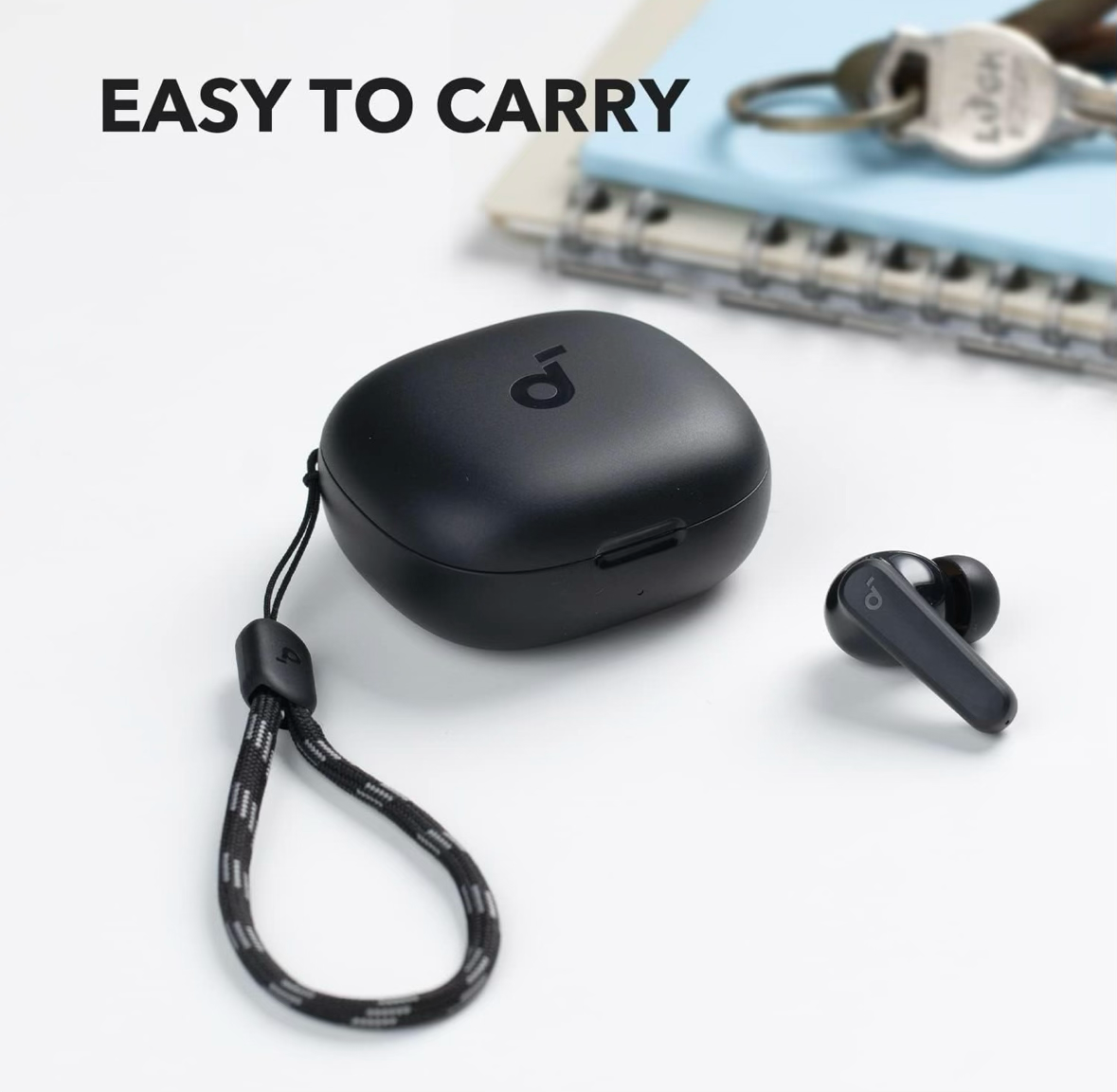 Soundcore by Anker R50i True Wireless Earbuds, 10mm Drivers with Big Bass, Bluetooth 5.3, 30H Long Playtime, Water-Resistant, 2 Mics for AI Clear Calls, 22 Preset EQs, Customization via App (Black)