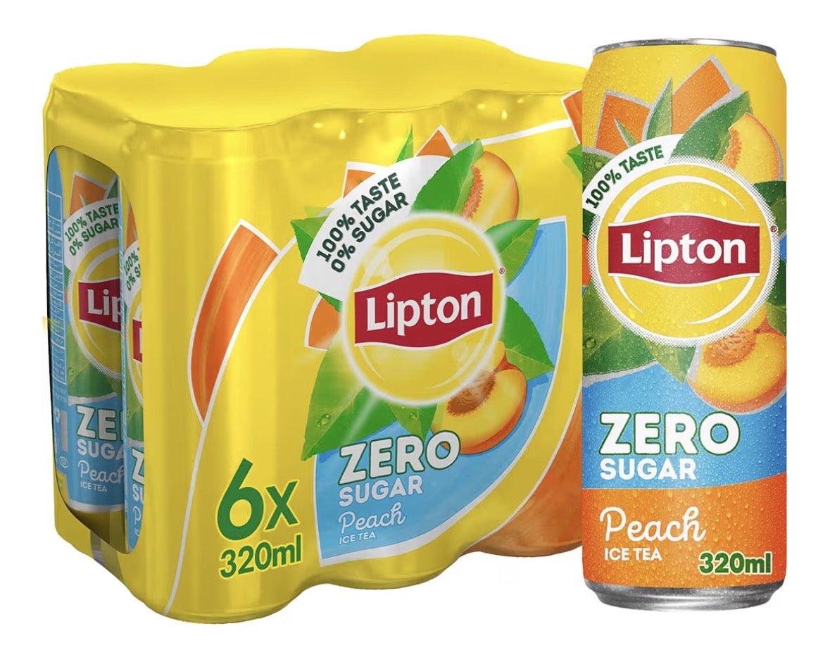 Zero Sugar, Peach Iced Tea, 320Mlx6
