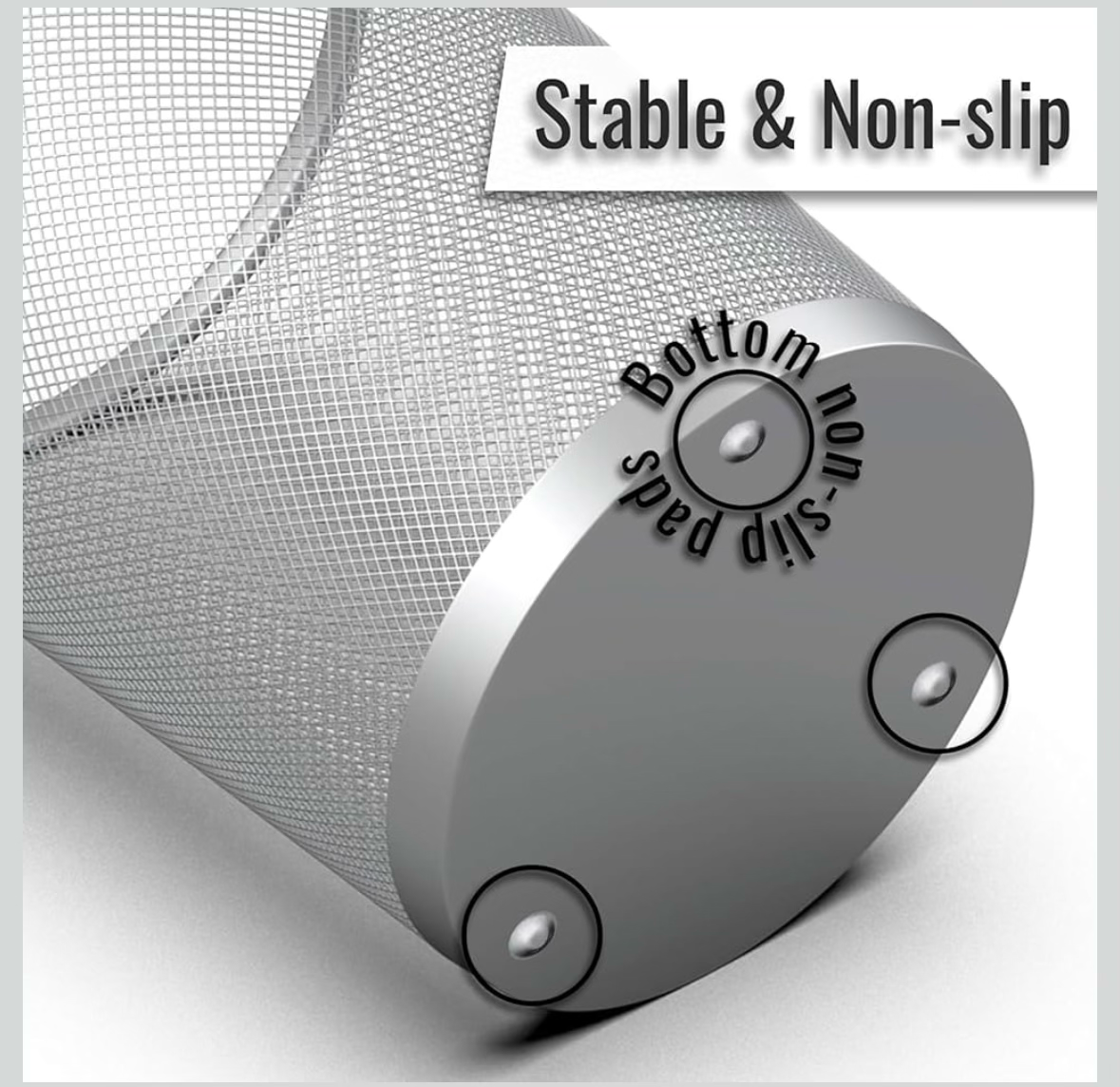 2 Pcs Waste Basket | Trash Can Metal Wire Circular Mesh Bin | Lightweight and Stylish | Ideal Garbage Trash Can for Home & Office Waste