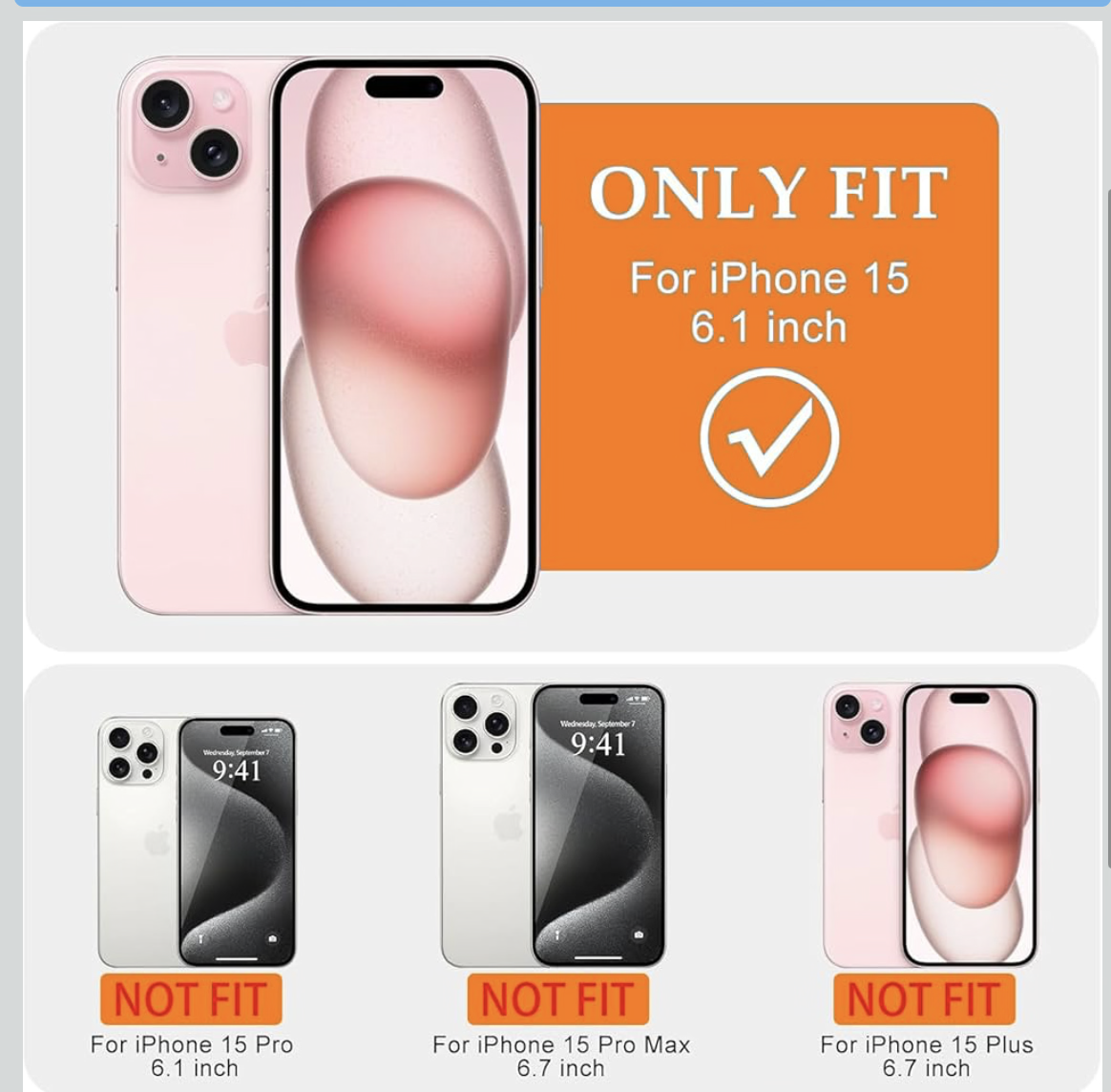Suitable for iPhone 15 Phone Case for Women Girls Men, [Compatible with MagSafe] [Anti-Fall] Cute Wave Translucent Matte Phone Case for iPhone 15, Pink