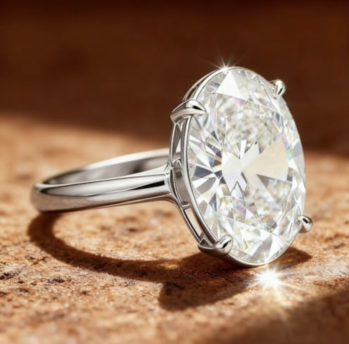 1PC 5CT Sparkle Oval Engagement Wedding Band For Women Sterling Silver Ring Promise Eternity Fine Jewelry Gift